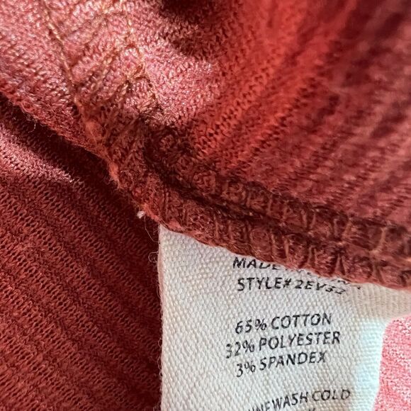 Soft Surroundings Sweater M Orange Caroline Pullover Tunic Corduroy Henna Button - Picture 10 of 11